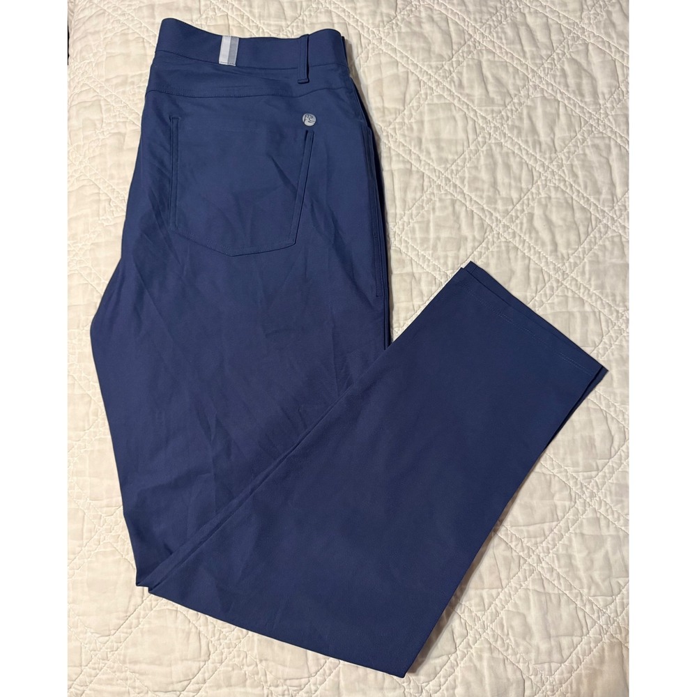 Rhoback Delta Performance Pants Navy Blue Mens 36x32 Golf Trousers Stretch